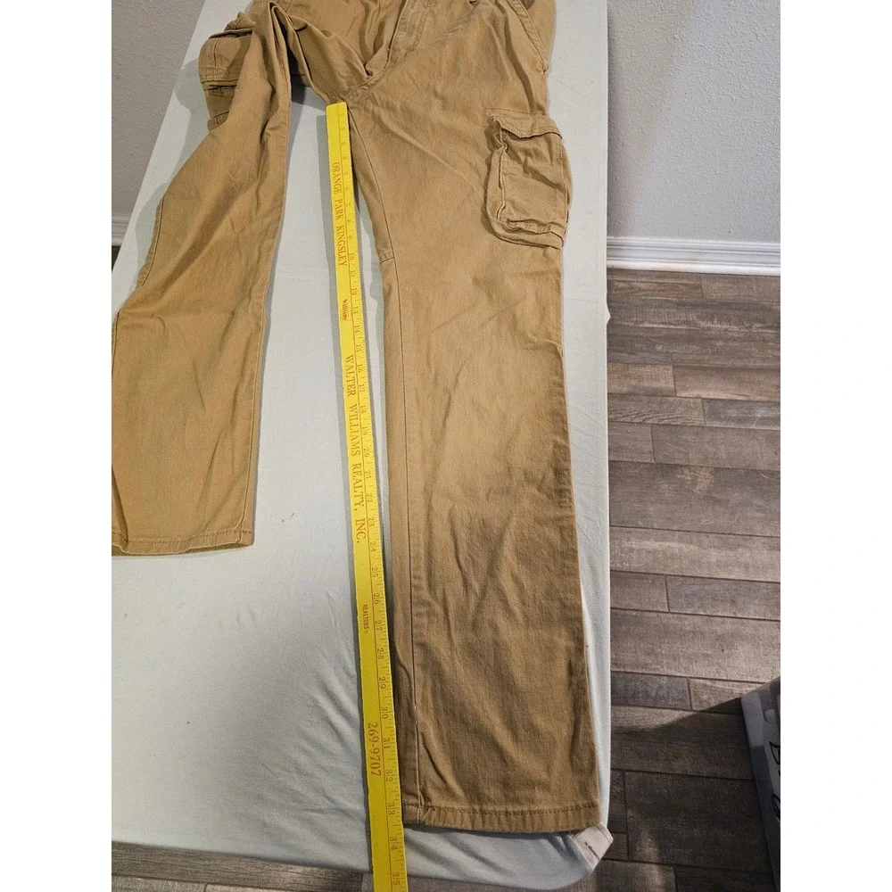 Wrangler 34x32 Regular Taper Khaki Cotton Cargo Pants
